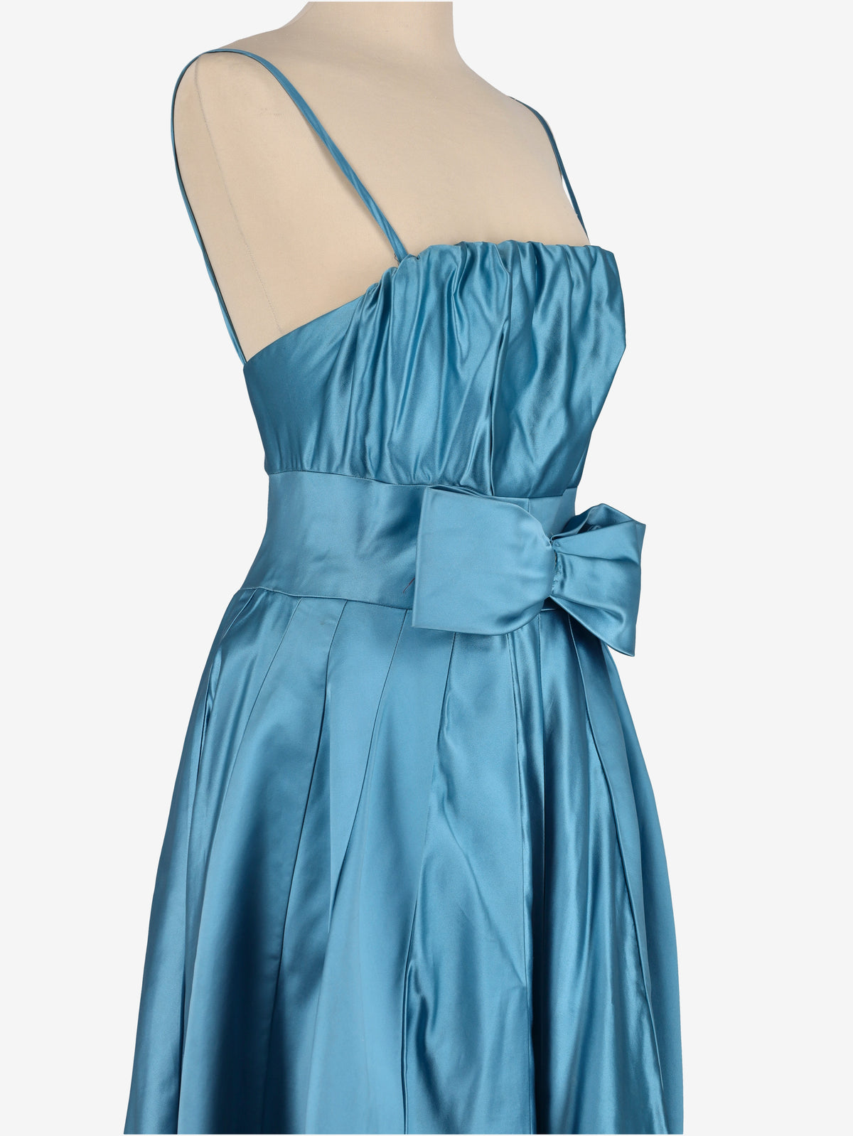 Vintage Silk Dress With Waist Bow - 50s AR156  Vintage 