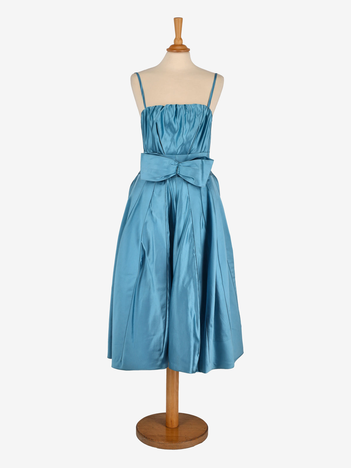 Vintage Silk Dress With Waist Bow - 50s AR156  Vintage 