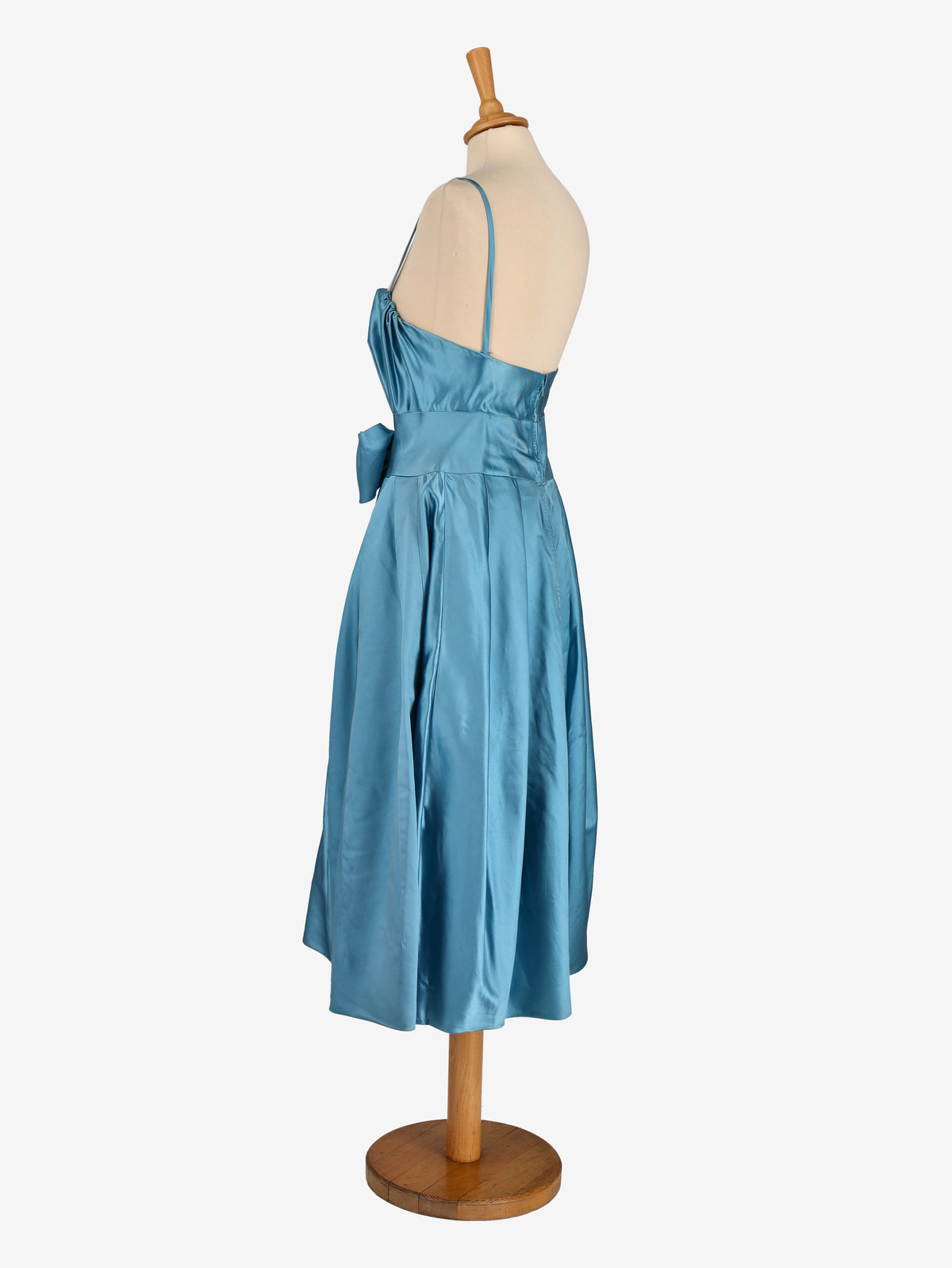 Vintage Silk Dress With Waist Bow - 50s AR156  Vintage 