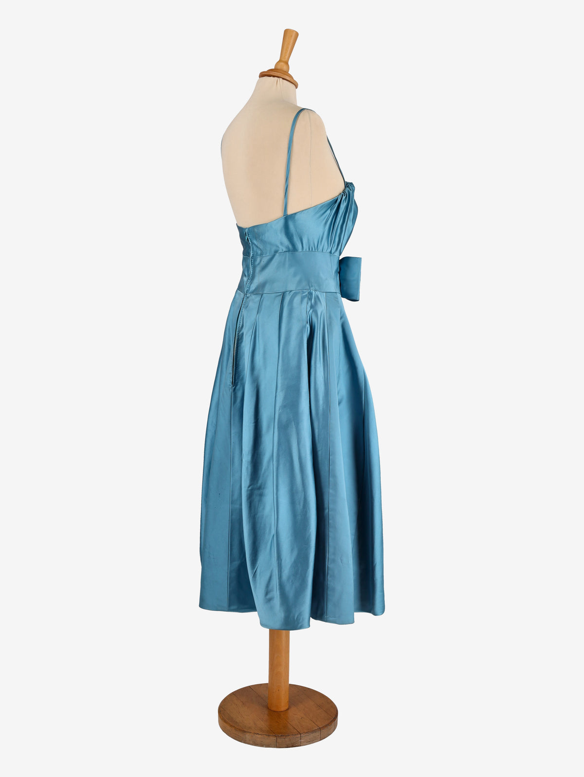 Vintage Silk Dress With Waist Bow - 50s AR156  Vintage 