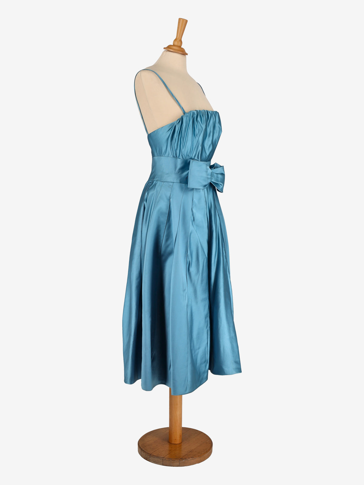 Vintage Silk Dress With Waist Bow - 50s AR156  Vintage 