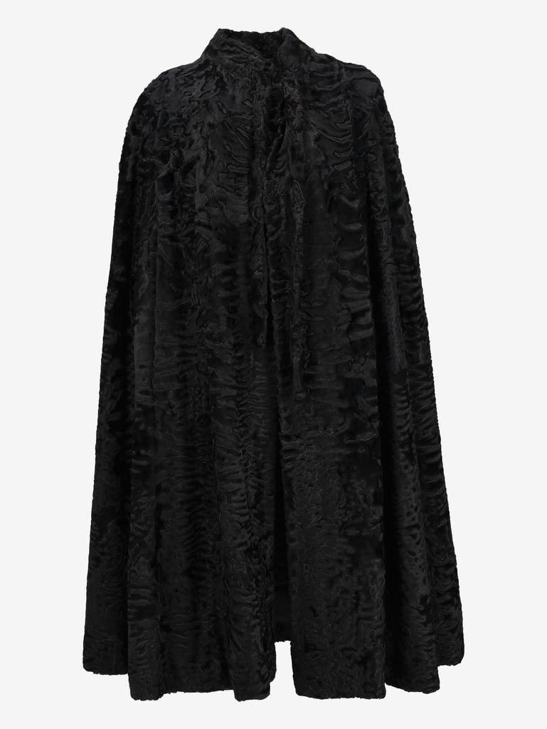 Vintage Black Astrakhan Cape CVM20.48.1  Vintage 