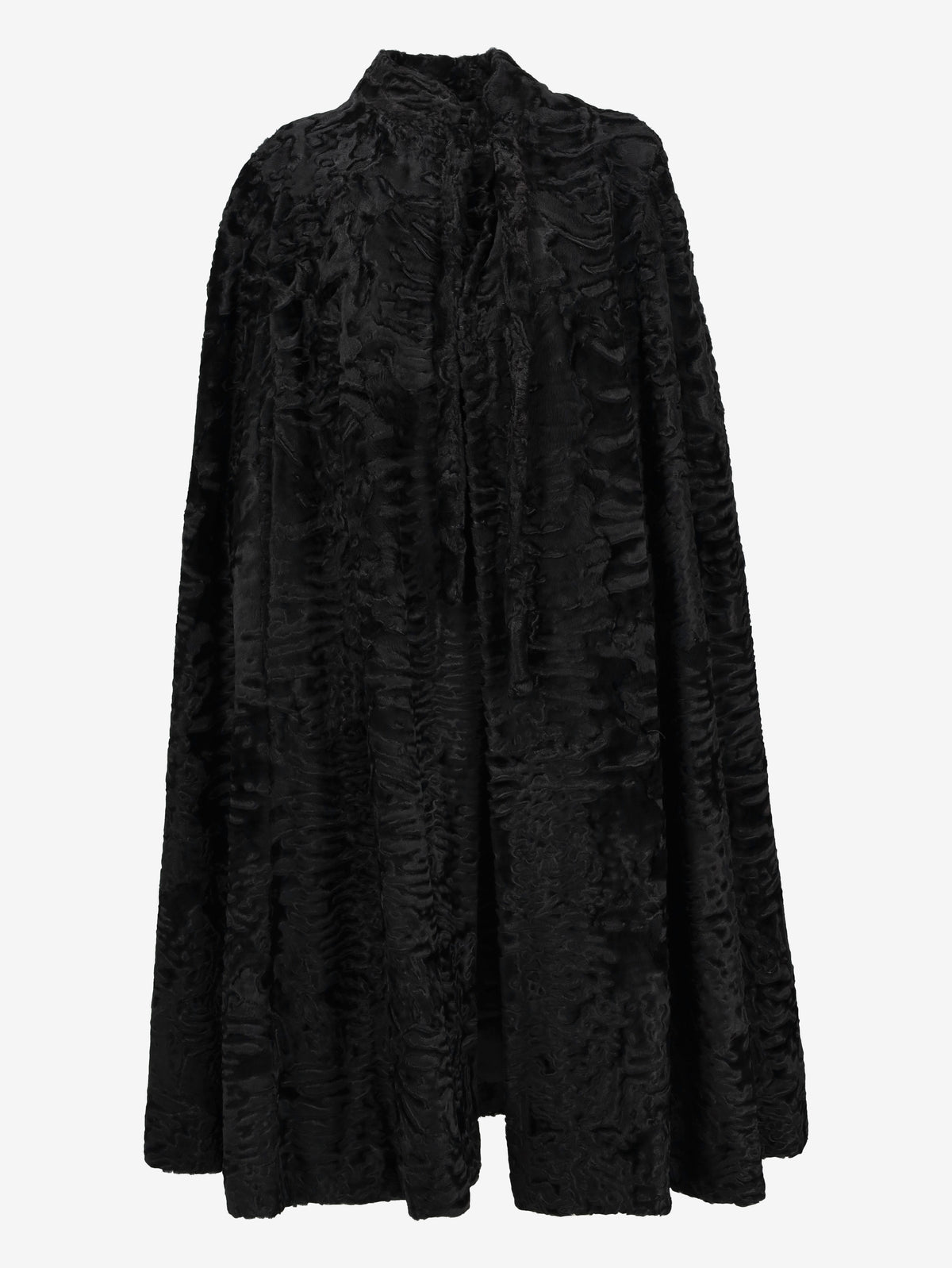 Vintage Black Astrakhan Cape CVM20.48.1  Vintage 