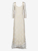 Ivory Lace Wedding Dress with Open Back and Train MZ1910054  Vintage 