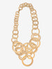 Vintage Graduated Circle Link Necklace W13726.9  Vintage 
