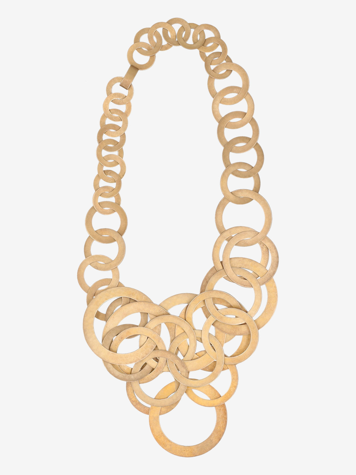 Vintage Graduated Circle Link Necklace W13726.9  Vintage 
