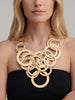 Vintage Graduated Circle Link Necklace W13726.9  Vintage 