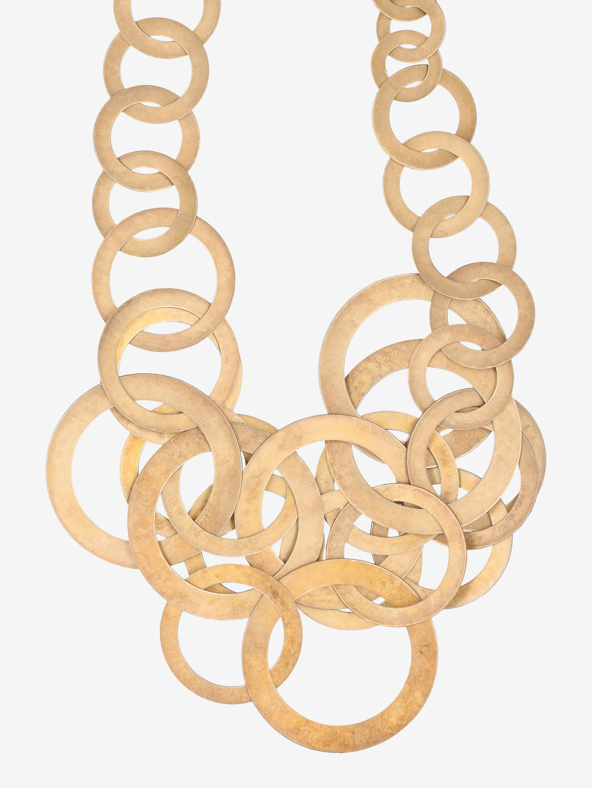 Vintage Graduated Circle Link Necklace W13726.9  Vintage 