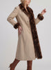 Vintage 2-in-1 Convertible Long Coat with Mink Fur Lining W150626.2  Vintage 