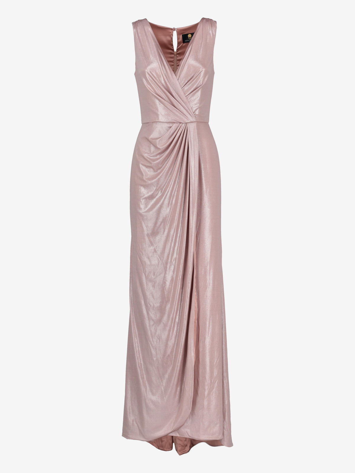 Vintage Metallic Pink Draped Ceremony Dress W1926.10  Vintage 
