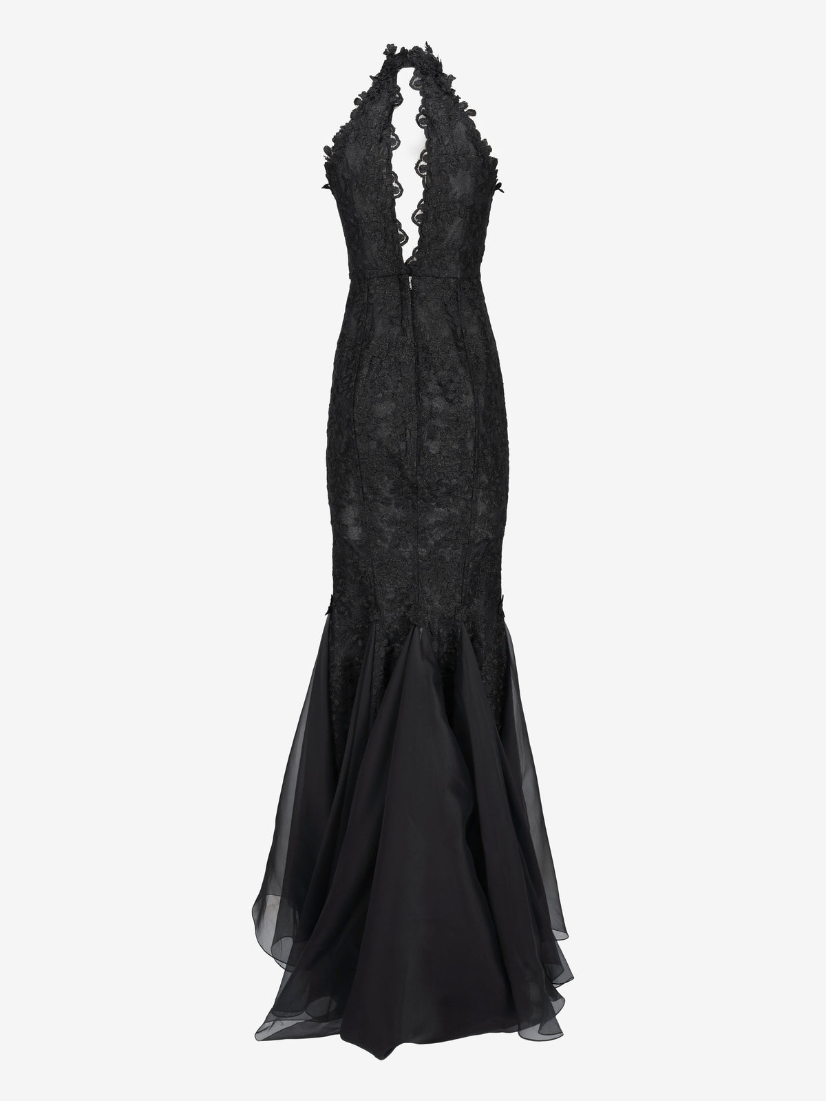 Vintage Floral-Textured Mermaid Evening Gown W1926.13  Vintage 