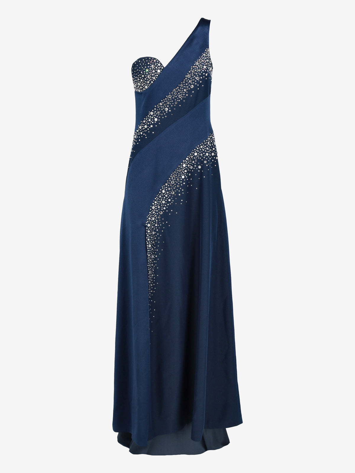 Vintage Midnight Blue One-Shoulder Evening Gown W1926.14  Vintage 