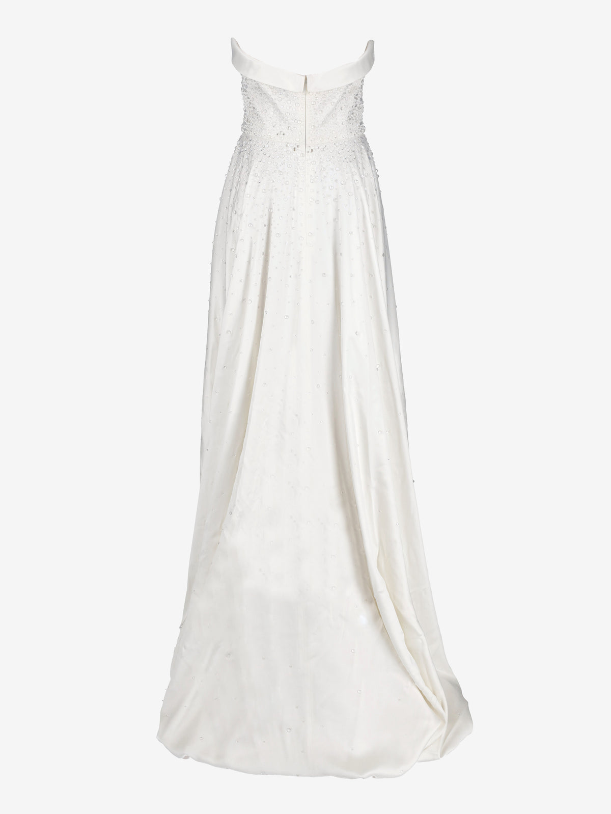 Vintage Wedding Gown with Water-Drop Effect Appliqués and Long Train W1926.27  Vintage 
