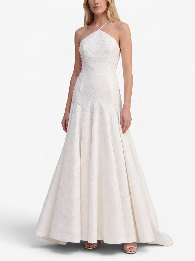 Vintage Bridal Gown with Crystal Embellishments W1926.28  Vintage 