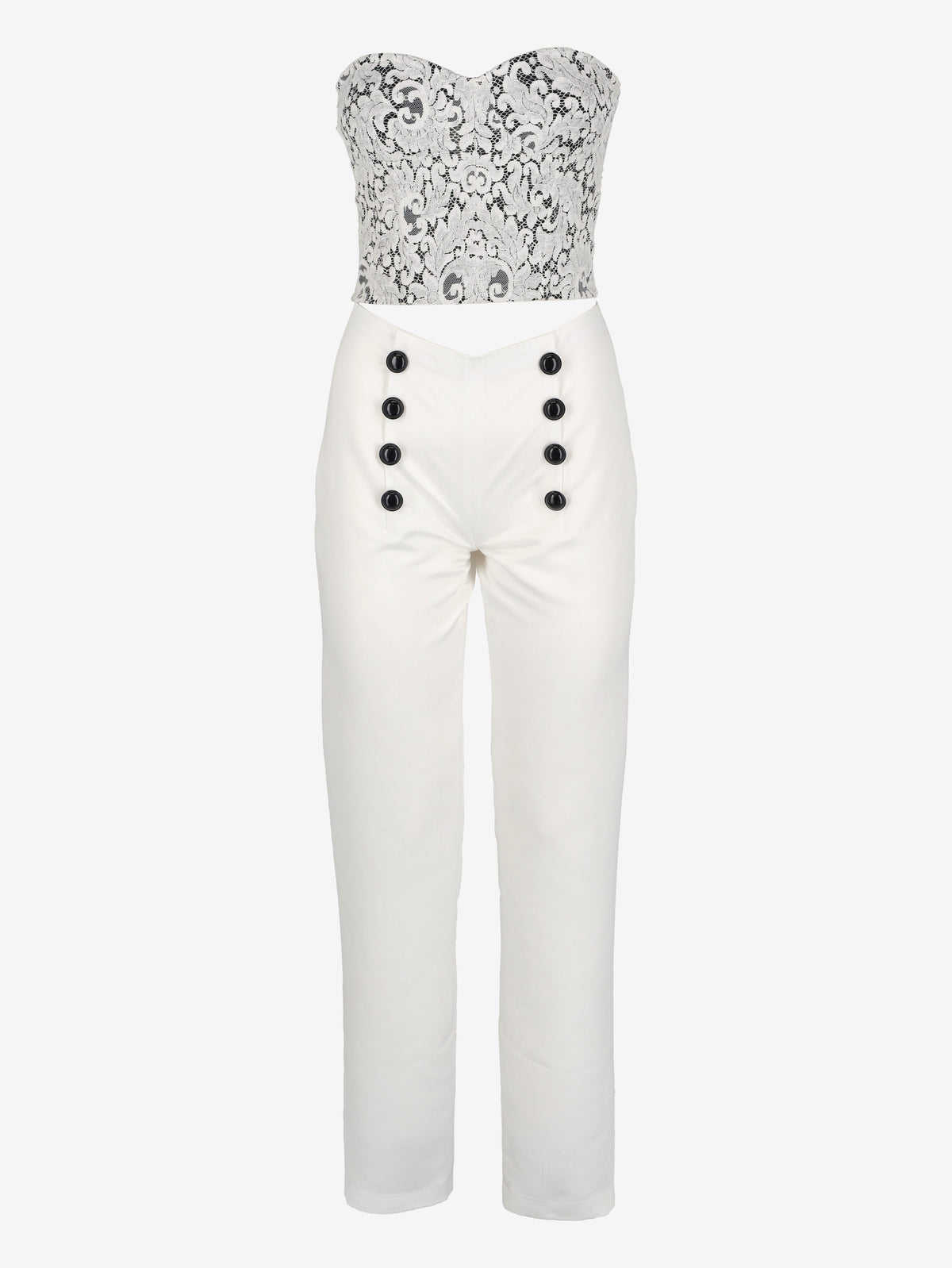 Vintage Lace Bridal Top & Satin Balloon Trousers Set W1926.34  Vintage 