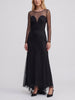 Vintage Black Tulle Mermaid Evening Gown W1926.37  Vintage 