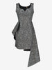 Vintage Silver Polka Dot Ceremony Dress W1926.38  Vintage 