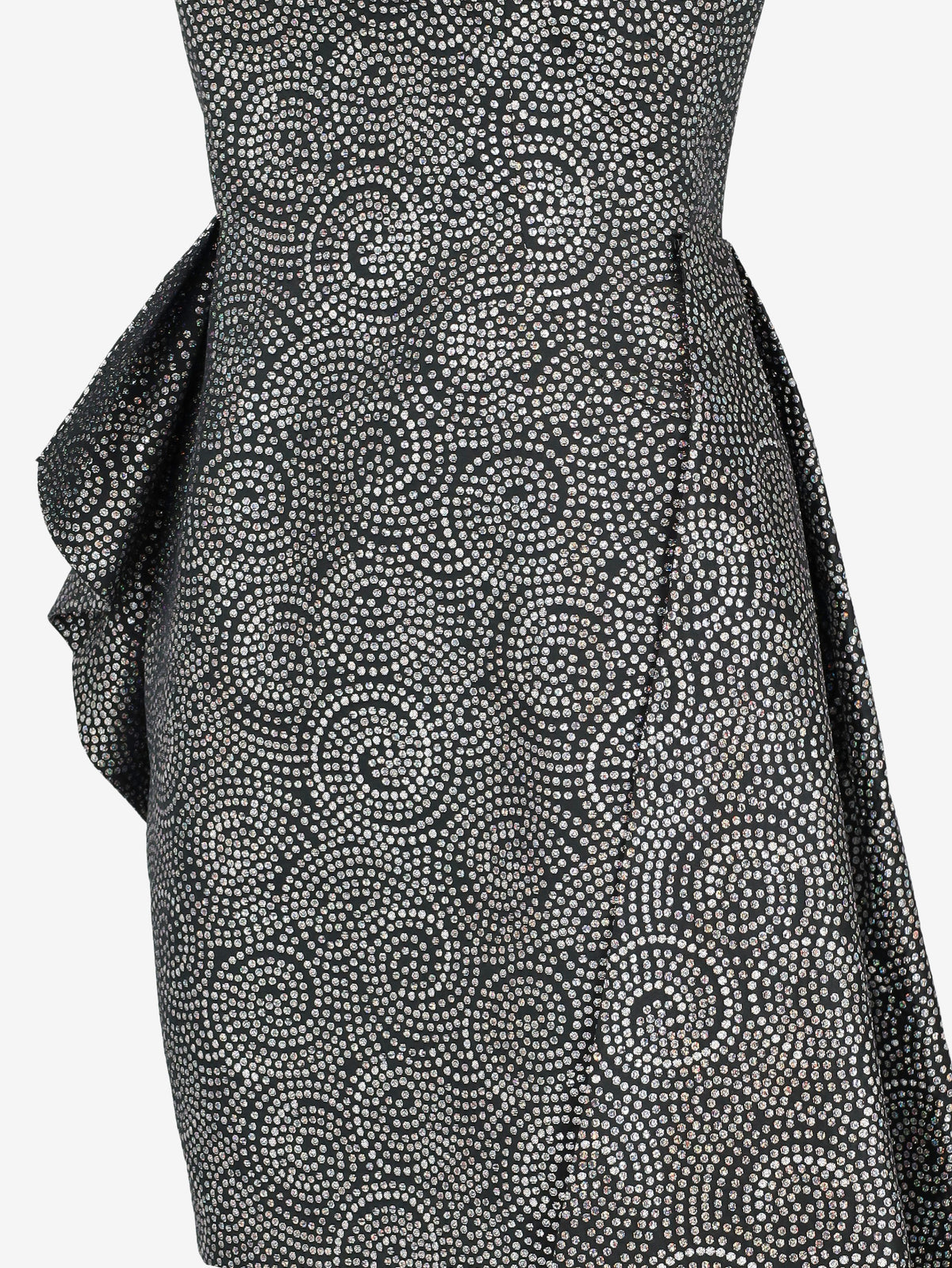 Vintage Silver Polka Dot Ceremony Dress W1926.38  Vintage 