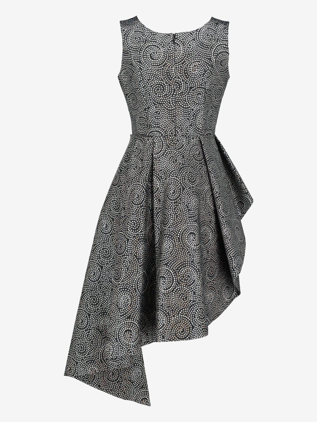 Vintage Silver Polka Dot Ceremony Dress W1926.38  Vintage 