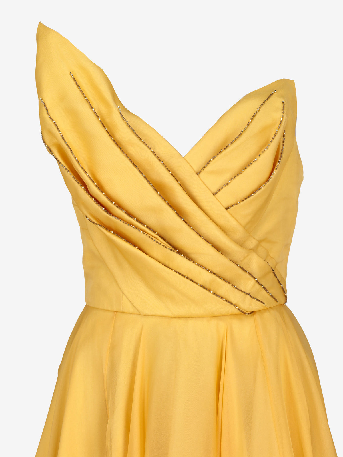 Vintage Yellow Organza Evening Dress W1926.3  Vintage 