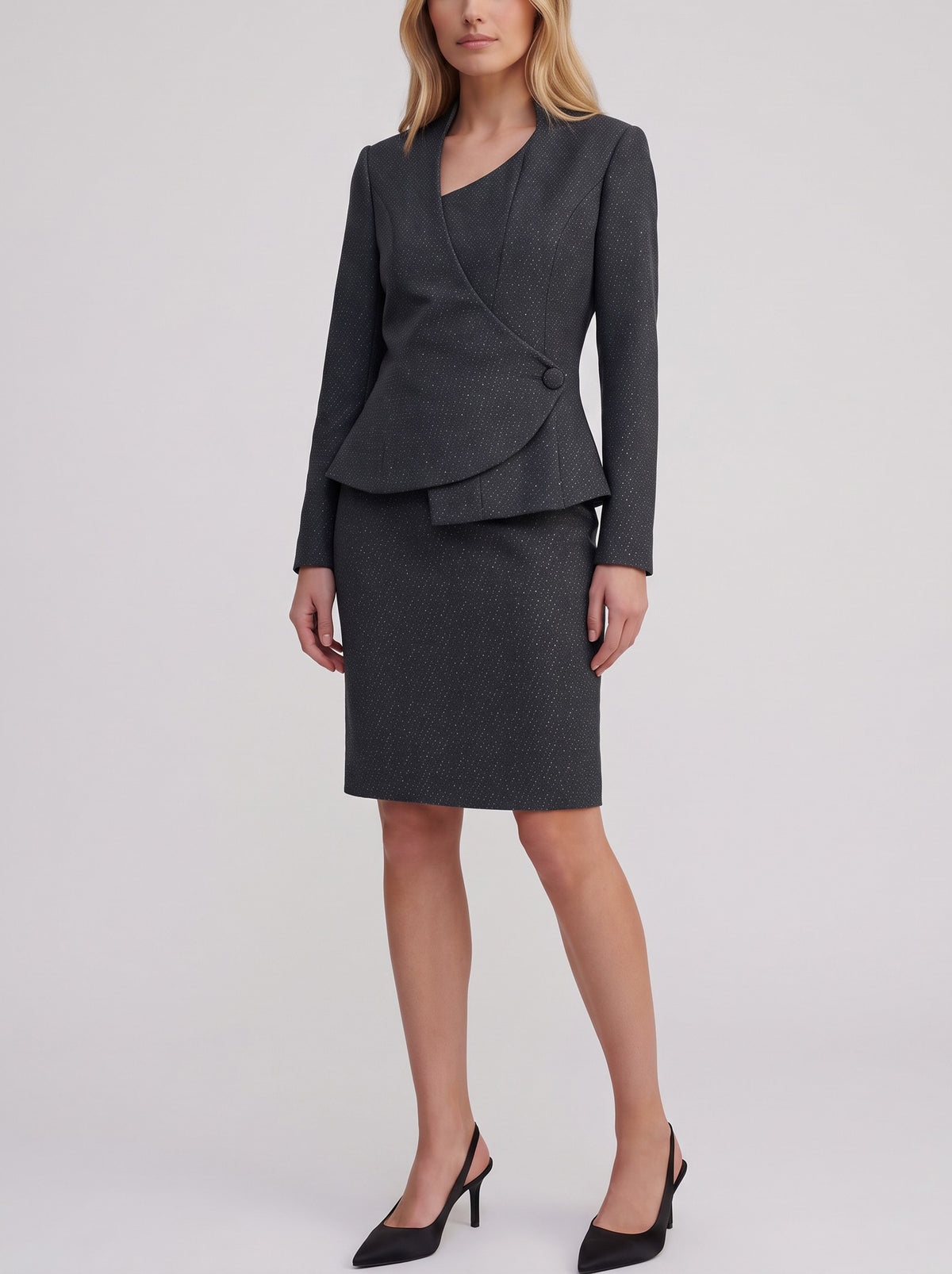 Vintage Asymmetric Ceremony Dress & Jacket Set W1926.40  Vintage 