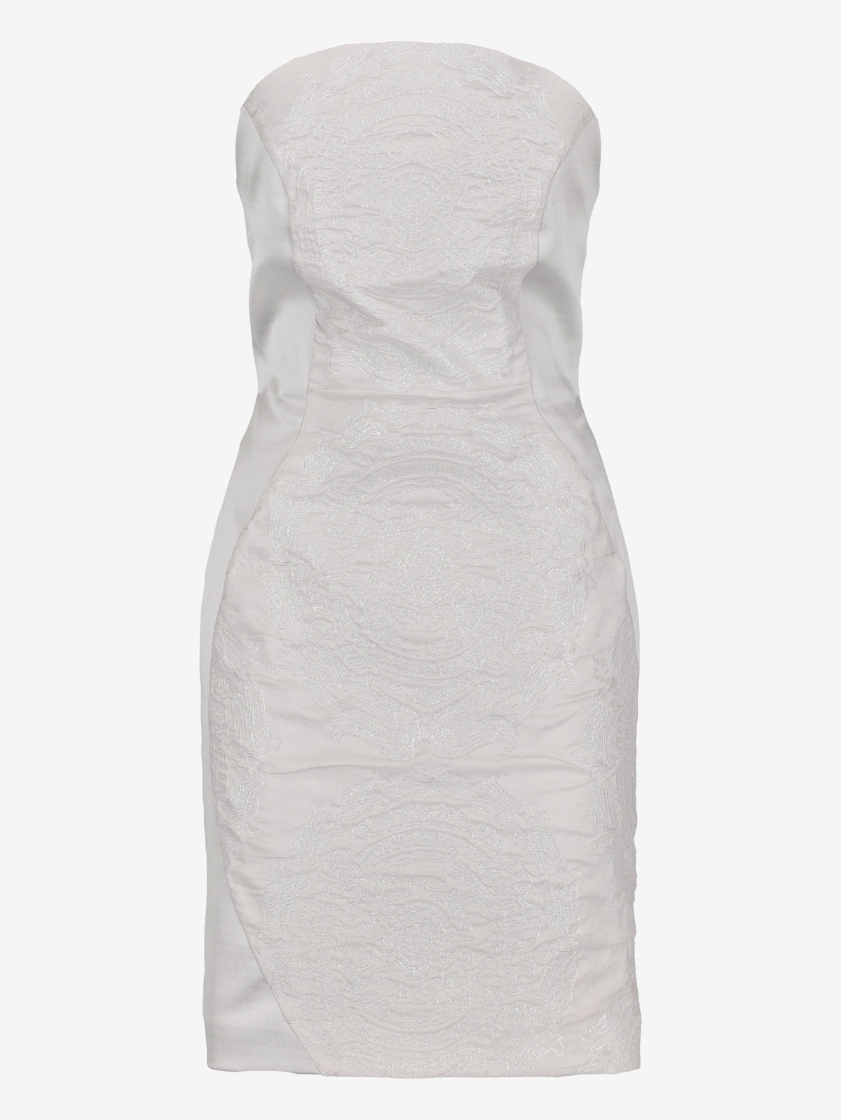 Vintage Silver Embroidered Mini Dress W1926.42  Vintage 
