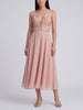 Vintage Pink Floral Appliqué Ceremony Dress W1926.44  Vintage 