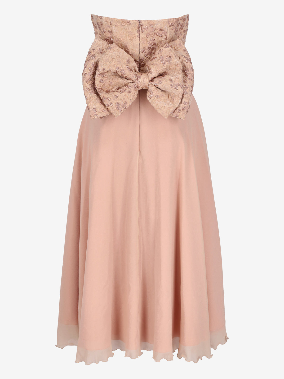 Vintage Pink Floral Appliqué Ceremony Dress W1926.44  Vintage 