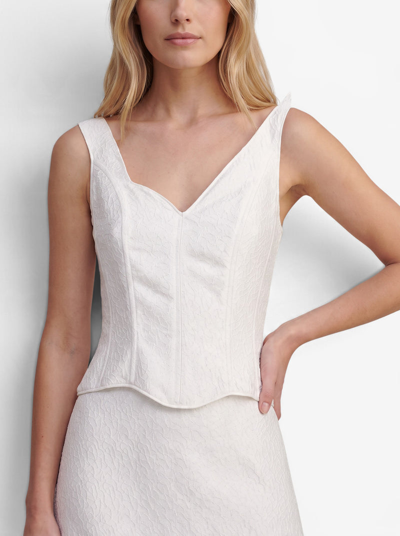 Vintage Two-Piece Wedding Gown with One-Shoulder Top and Detachable Train W1926.48  Vintage 