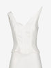 Vintage Two-Piece Wedding Gown with One-Shoulder Top and Detachable Train W1926.48  Vintage 