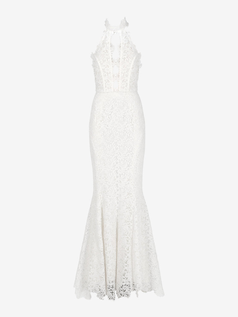 Vintage Floral Lace Mermaid Wedding Dress W1926.7  Vintage 
