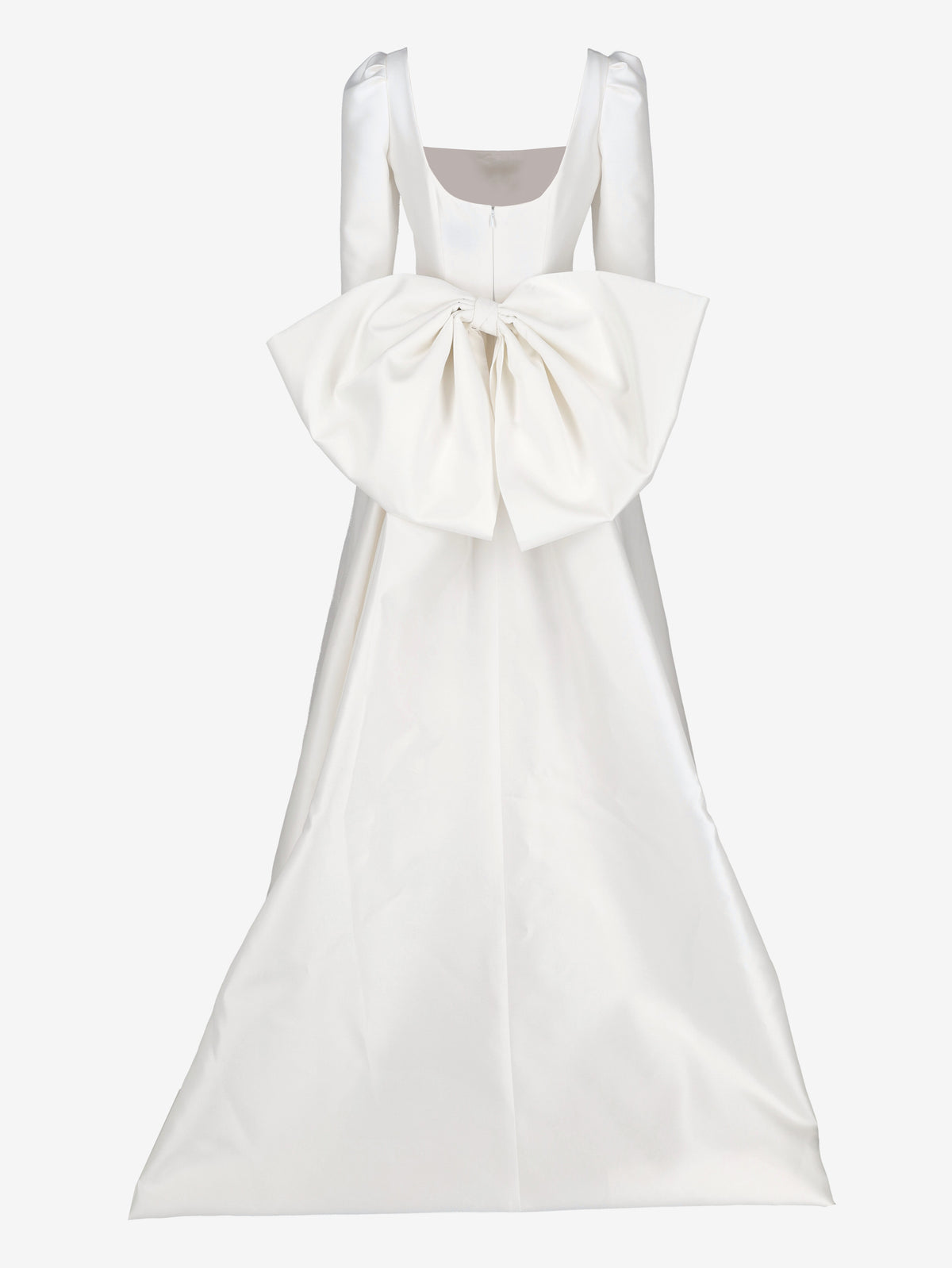 Vintage Minimalist Bridal Gown with Removable Bow W1926.9  Vintage 
