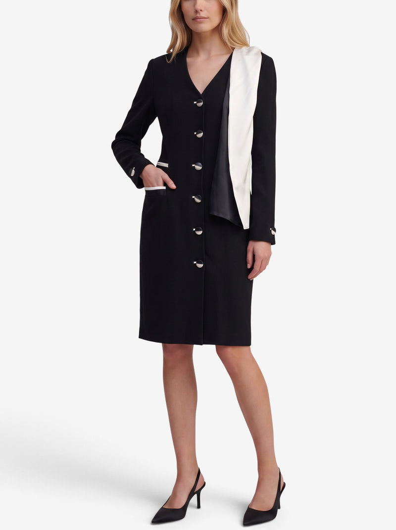 Vintage Mid-Length Dress with Styling Scarf W27526.194  Vintage 