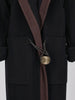 Vintage Wool Long Coat with Oversized Metal Detail W27526.206  Vintage 