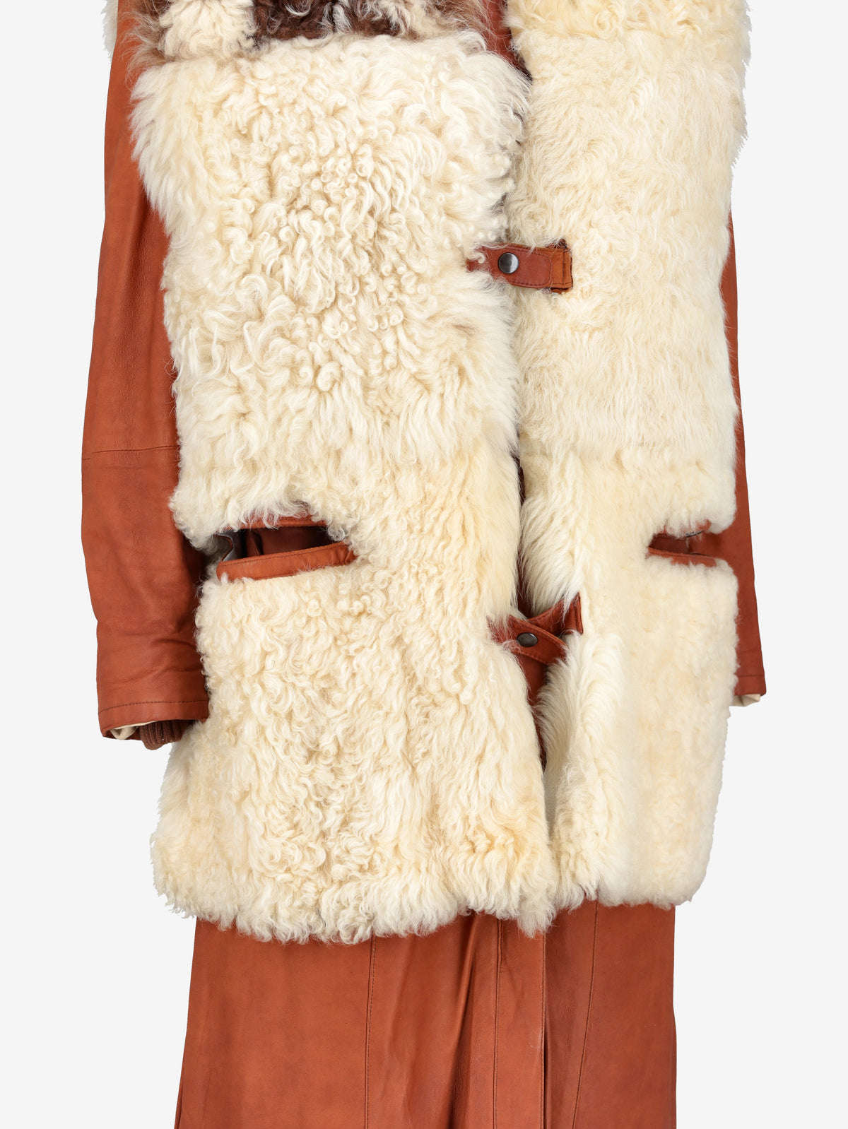 Vintage Leather Coat & Shearling Layered Jacket W27526.210  Vintage 