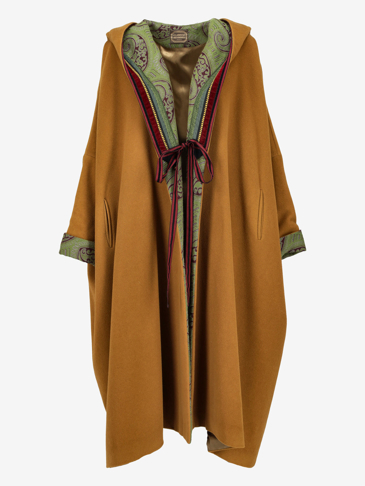 Vintage Oversized Wool Coat with Indian-Inspired Details W27526.212  Vintage 