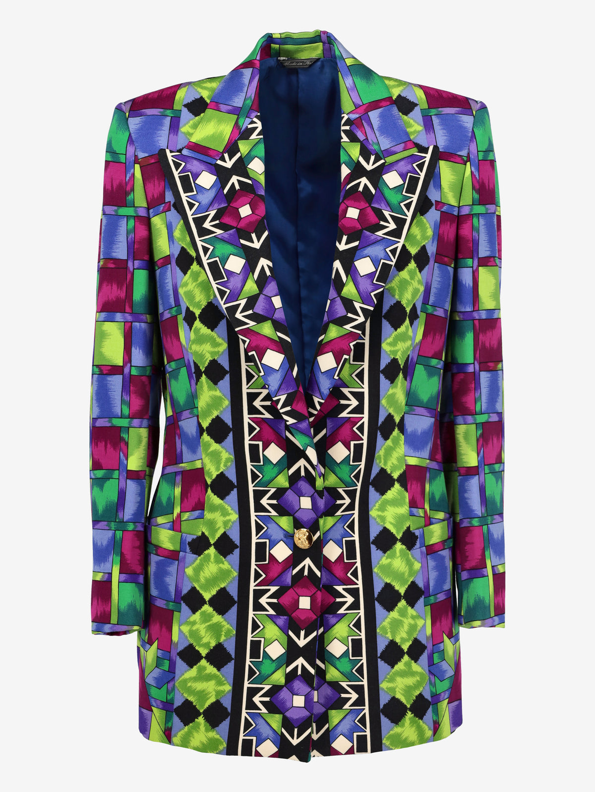 Vintage Multicolor Geometric Print Jacket W28926.2  Vintage 
