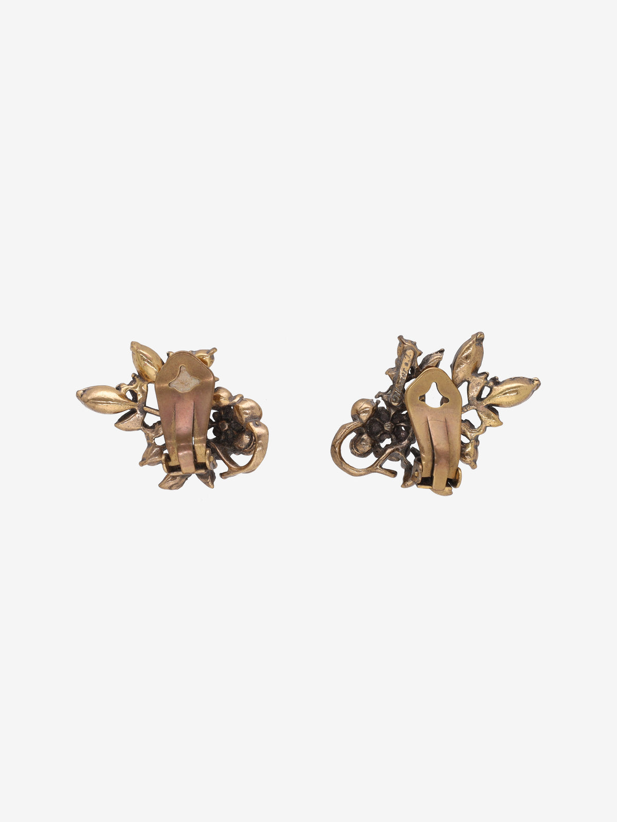 Vintage Floral Bouquet Clip-On Earrings W290626.12  Vintage 