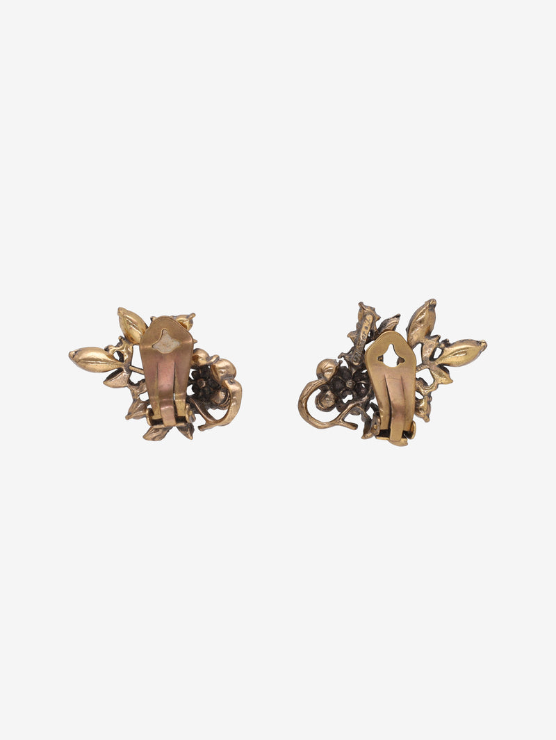 Vintage Floral Bouquet Clip-On Earrings W290626.12  Vintage 