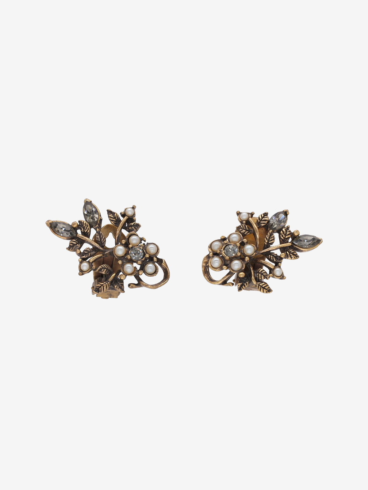 Vintage Floral Bouquet Clip-On Earrings W290626.12  Vintage 