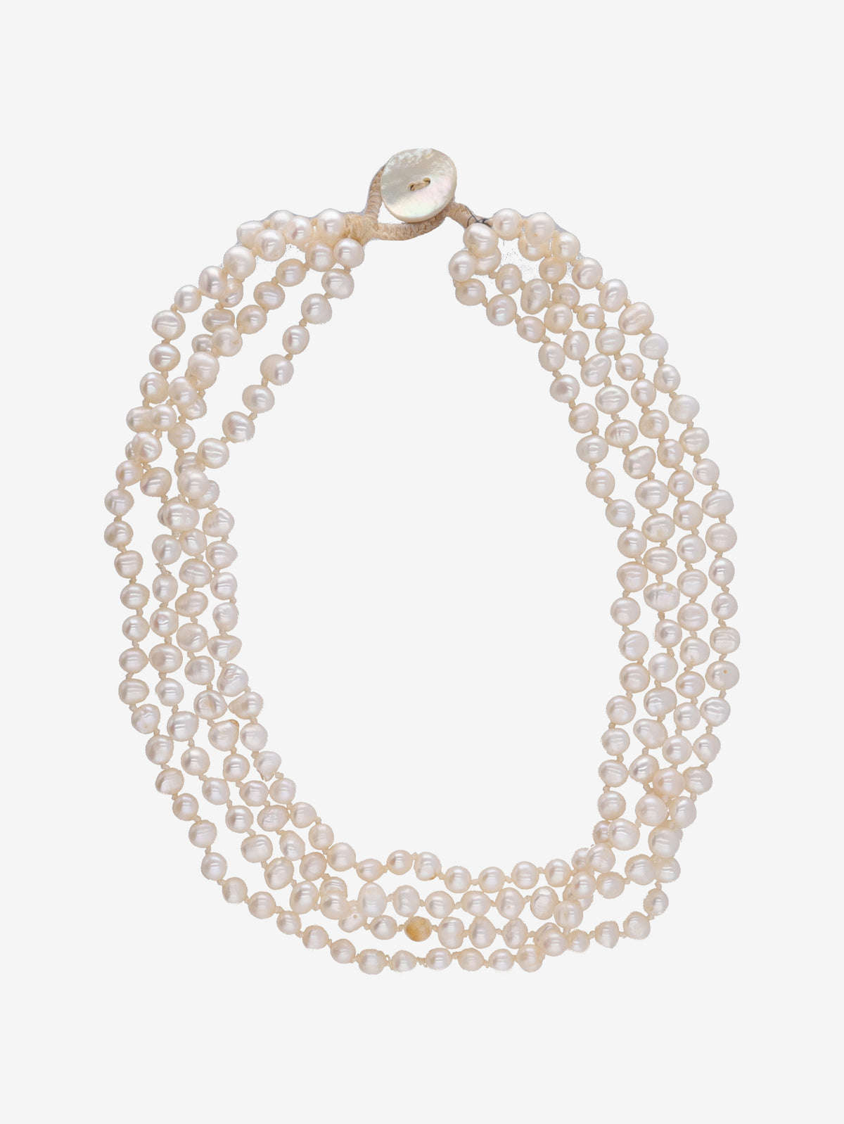 Vintage Four-Strand Faux Pearl Necklace W290626.3  Vintage 