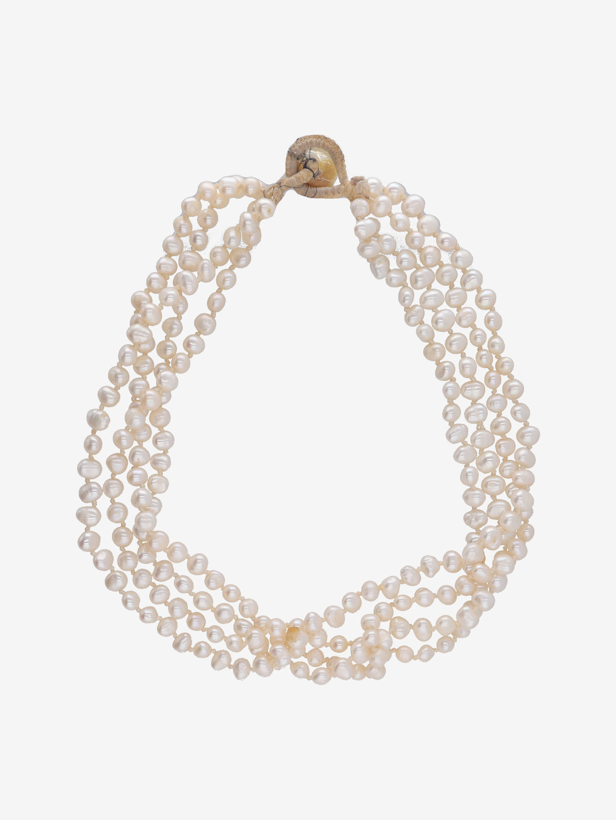 Vintage Four-Strand Faux Pearl Necklace W290626.3  Vintage 