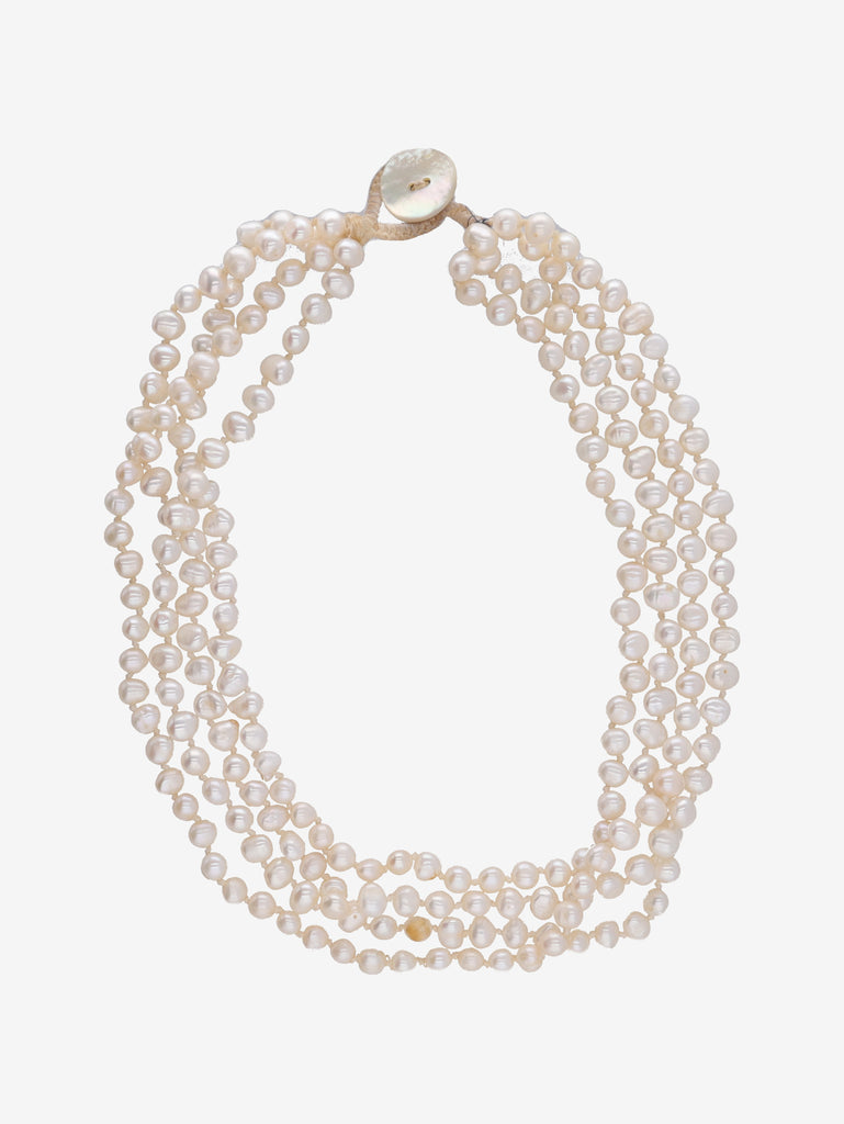 Vintage Four-Strand Faux Pearl Necklace W290626.3  Vintage 