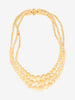 Vintage Graduated Multi-Strand Yellow Beaded Necklace W290626.4  Vintage 