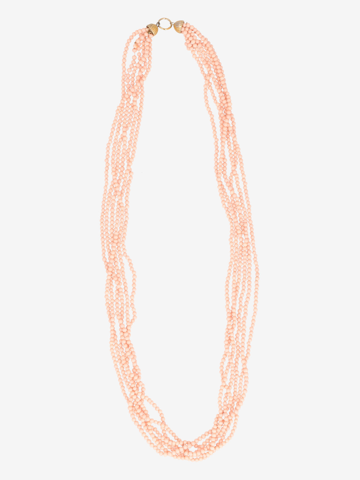 Vintage Braided Multi-Strand Beaded Necklace W290626.7  Vintage 