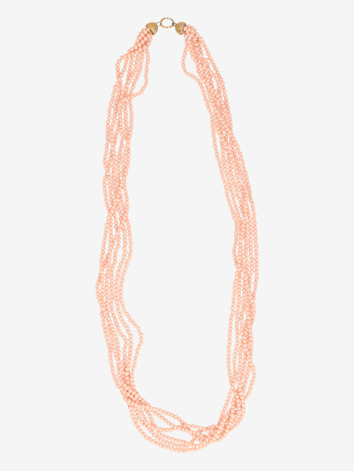 Vintage Braided Multi-Strand Beaded Necklace W290626.7  Vintage 