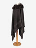 Vintage Wool Poncho With Fur Collar WCV041224.1  Vintage 
