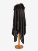 Vintage Wool Poncho With Fur Collar WCV041224.1  Vintage 