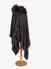 Vintage Wool Poncho With Fur Collar WCV041224.1  Vintage 