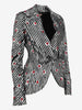 Structured Sequin Stripe Blazer with Ruby Cabochons - Archival Vivienne Westwood AR141  Vivienne Westwood 